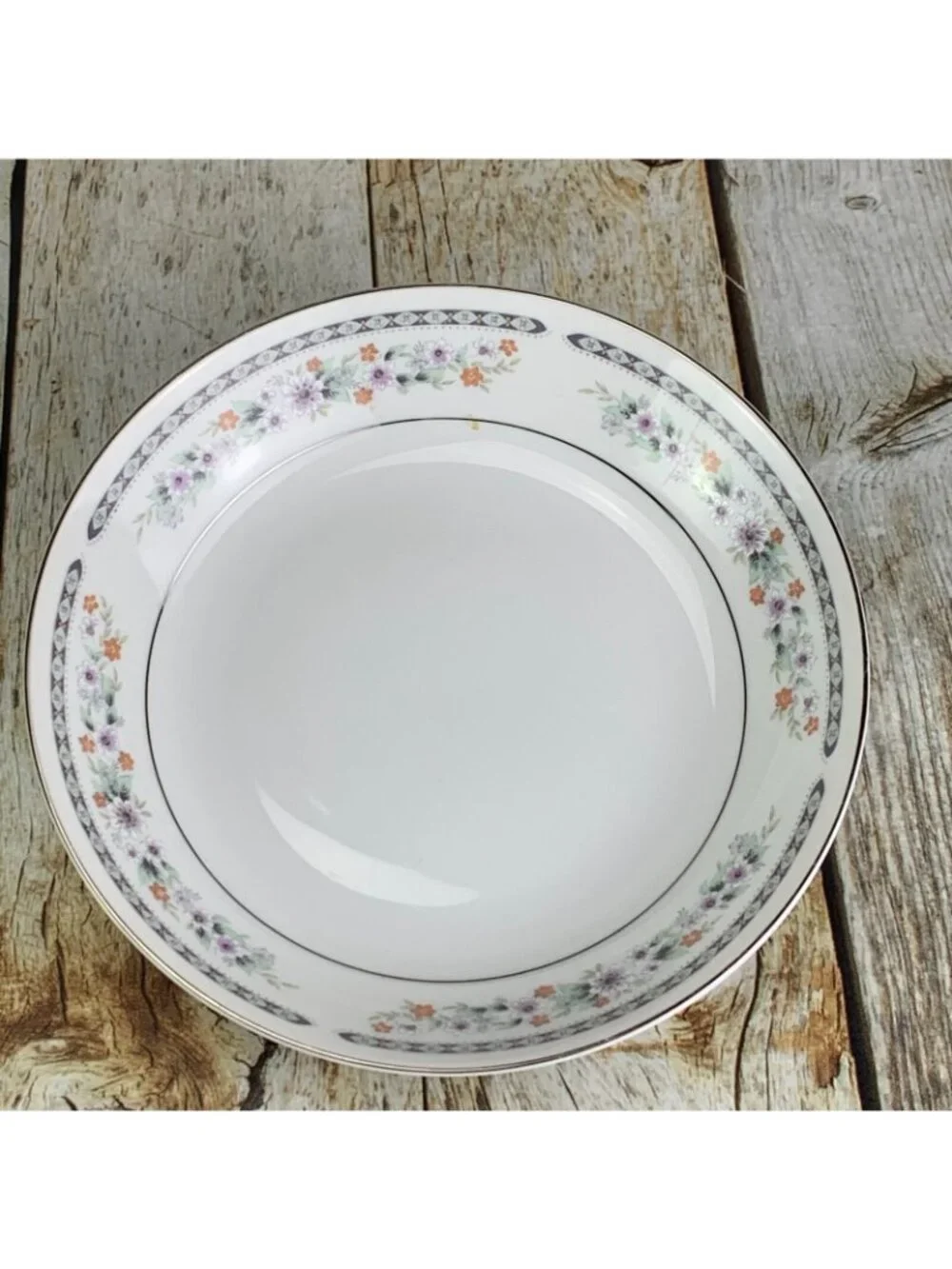 Fine China of Japan MONARCH 6504 Platinum Trim Muti Color Color Bowl Soups Set 5